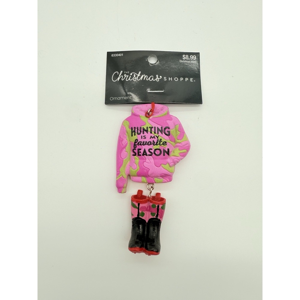 Women Hunting Ornament Jacket And Boots. Hunting Is My Favorite Season Pink New
